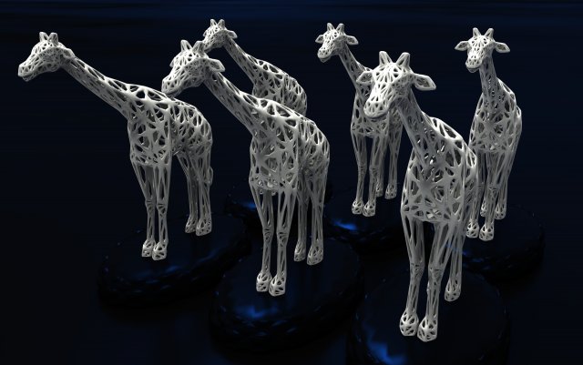 giraffe Modello di stampa 3D .c4d .max .obj .3ds .fbx .stl .blend 