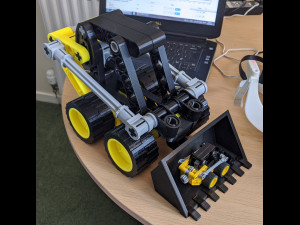 mini digger Model Cetak 3D