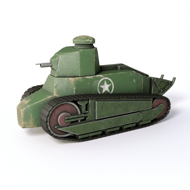 toy tank 3Dモデル .c4d .max .obj .3ds .fbx .stl .blend 
