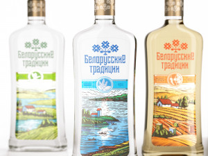 belarussian vodka 6 bottles 3D Модель