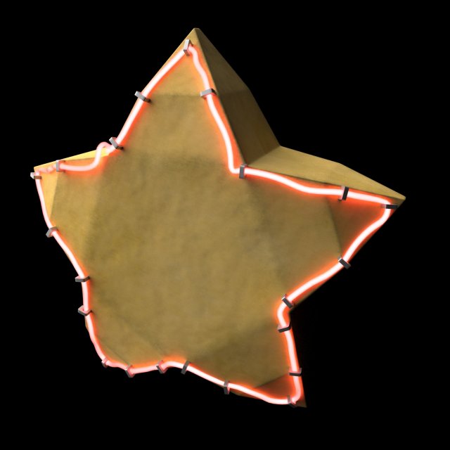 neon star 3D Модель .c4d .max .obj .3ds .fbx .stl .blend 