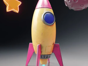 장난감 로켓 3D 모델