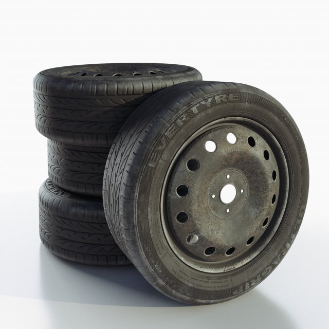 old car wheel Modèle 3D .c4d .max .obj .3ds .fbx .stl .blend 