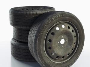 old car wheel 3Dモデル