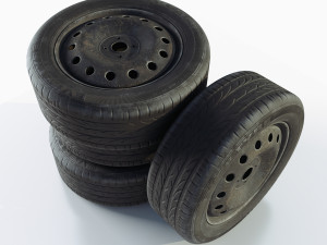 old car wheel Modèle 3D
