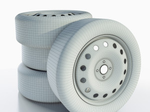 old car wheel Modèle 3D
