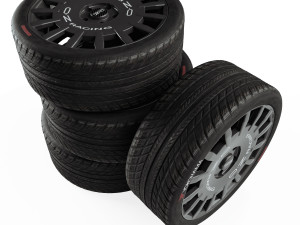 oz rally racing black wheel 3D 모델