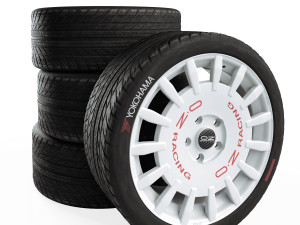 oz rally racing white wheel 3D Модель