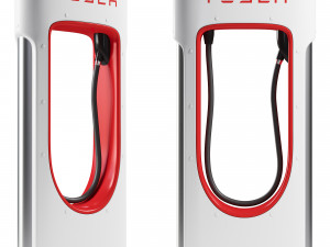 tesla supercharger charging station 3D Модель