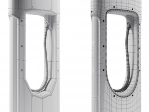 tesla supercharger charging station Modello 3D