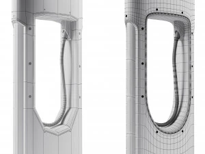 tesla supercharger charging station 3D Model