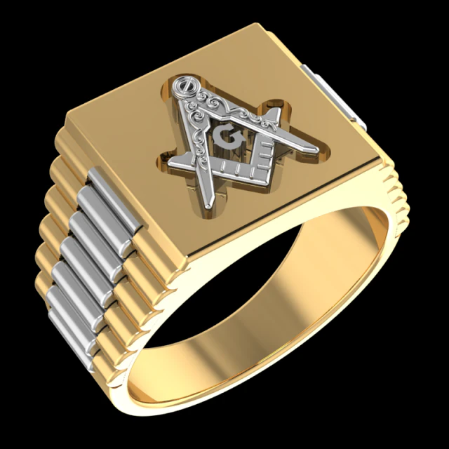 共济会戒指 3D 模型 .c4d .max .obj .3ds .fbx .stl .blend 