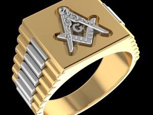 共济会戒指 3D 模型