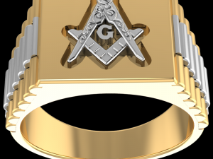 masonic ring 3D 모델