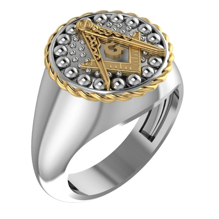masonic ring02 3D Model .c4d .max .obj .3ds .fbx .stl .blend 