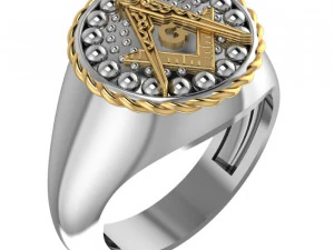 共济会戒指02 3D 模型