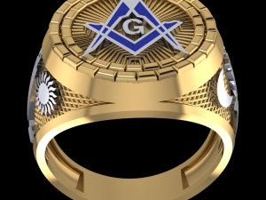 masonic ring03 3D Model