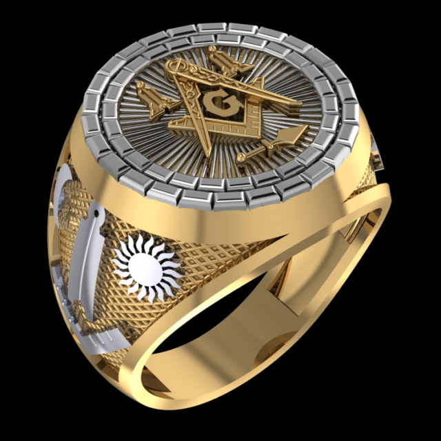masonic ring04 3D Модель .c4d .max .obj .3ds .fbx .stl .blend 