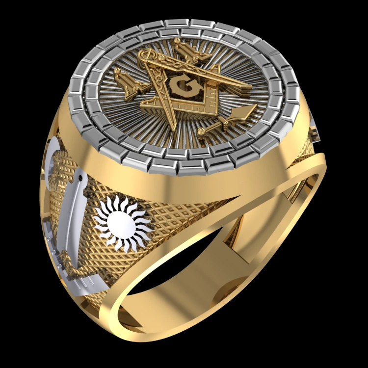 masonic ring04 3D Model .c4d .max .obj .3ds .fbx .stl .blend 