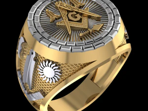 共济会戒指04 3D 模型