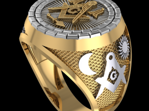 masonic ring04 3D Модель