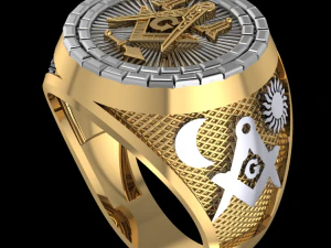 masonic ring04 3D Model