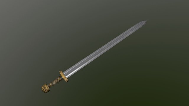 sword of ancient russia low poly 3D Model .c4d .max .obj .3ds .fbx .stl .blend 