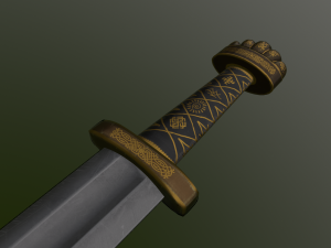 sword of ancient russia low poly 3D Model