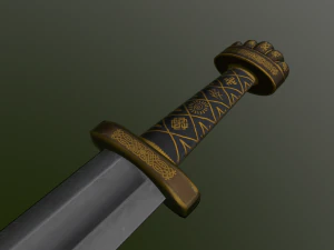 sword of ancient russia low poly 3D Model