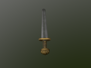 sword of ancient russia low poly 3D Model