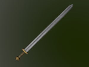 sword of ancient russia low poly 3D Model