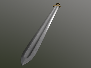 sword of ancient russia low poly 3D Model