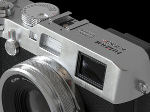 compact premium fujifilm x100f silver camera Modelo 3D