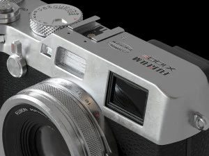 compact premium fujifilm x100f silver camera 3D Model