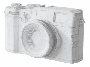 compact premium fujifilm x100f silver camera Modelo 3D