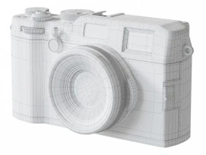 compact premium fujifilm x100f silver camera 3D Model