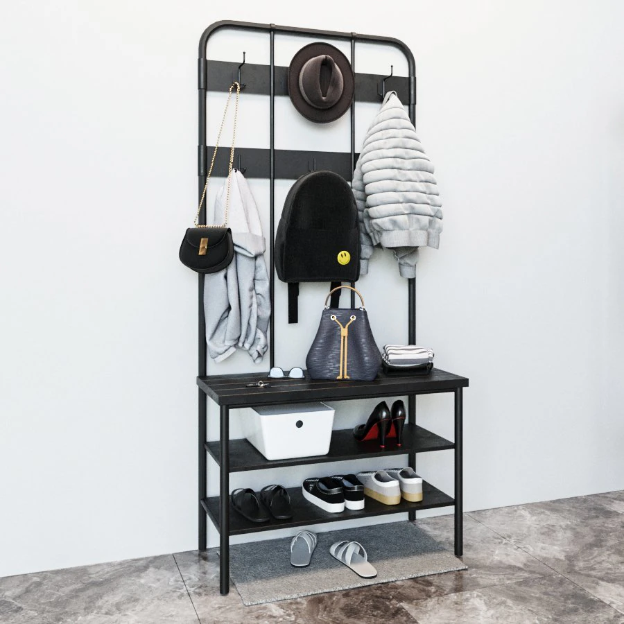 pinnig hanger with shoe section 3D Model .c4d .max .obj .3ds .fbx .stl .blend 