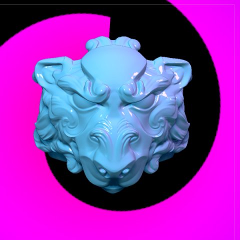 lionring 3D-printmodel .c4d .max .obj .3ds .fbx .stl .blend 