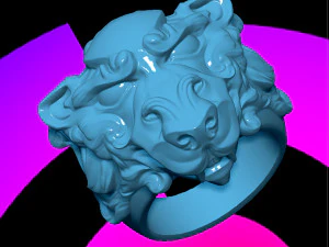 anello del leone Modello di stampa 3D
