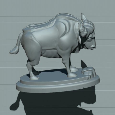 bull 3D 프린트 모델 .c4d .max .obj .3ds .fbx .stl .blend 