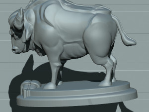 bull 3D 프린트 모델