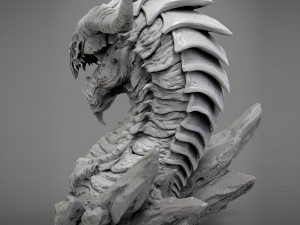 Screaming dragon head 100 150 and 200 mm in height Modelo de impresión 3D