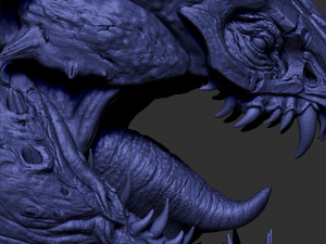 Screaming dragon head 100 150 and 200 mm in height Modelo de impresión 3D