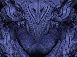 Screaming dragon head 100 150 and 200 mm in height 3D Print Model