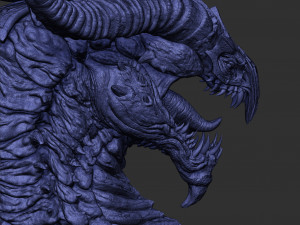 Screaming dragon head 100 150 and 200 mm in height Modelo de impresión 3D