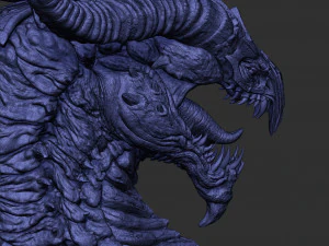 Screaming dragon head 100 150 and 200 mm in height 3D Print Model