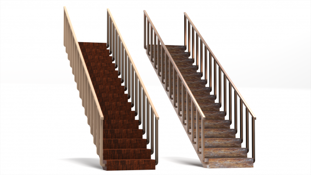 stairs 3D 模型 .c4d .max .obj .3ds .fbx .stl .blend