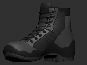 soldier boots - high mesh 3D 모델