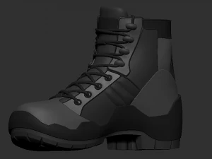 soldier boots - high mesh 3D Model
