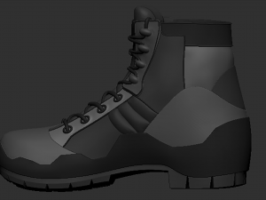 soldier boots - high mesh 3D 모델